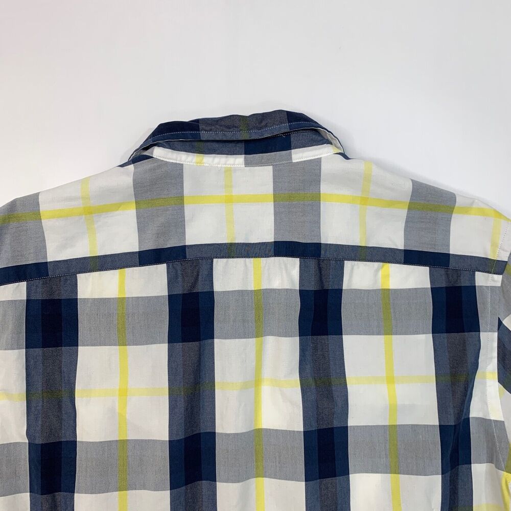 Ted Baker Shirt Mens 5 Plaid Button Up Long Sleeve Cotton Pockets Flip Cuff - Picture 10 of 12
